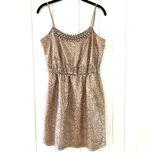 City Studio Gold Sequin Mini Dress, Sz XL